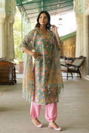 "Raani" Hand Block Printed Cotton Kurta Set (3pc)