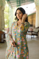 "Raani" Hand Block Printed Cotton Kurta Set (3pc)