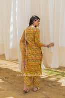 "Sanjh" Cotton Kurta Set with Kota Doria Dupatta (3pc)