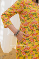 "Sanjh" Cotton Kurta Set with Kota Doria Dupatta (3pc)