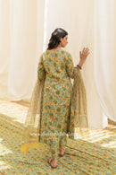 "Banira" A line Kurta Set with Kota Doria Dupatta (3pc)