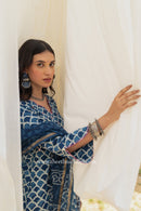 "Khwaab" Cotton Kurta Set with Kota Doria Dupatta (3pc)