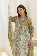 "Sana" Cotton Kurta Set with Kota Doria Dupatta (3pc)