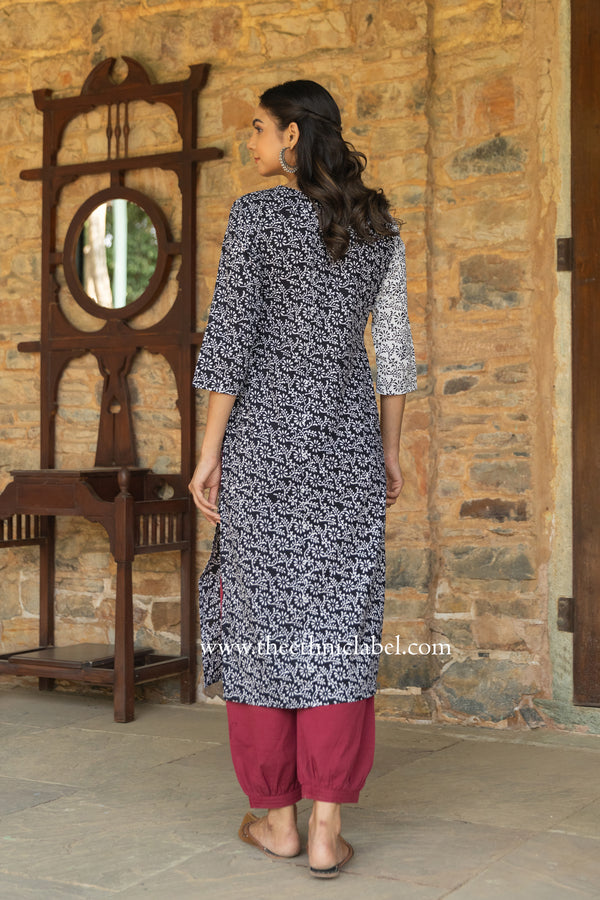 "Jeeya" Hand Block Printed Cotton kurta
