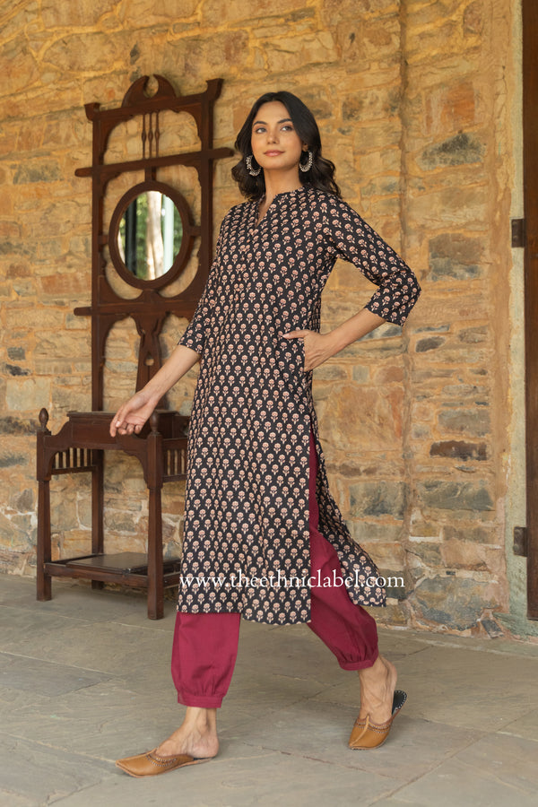 "Siddhi" Collared Cotton kurta