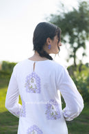 "Noor" Hand Block Printed Kurta with Straight Pant - 2pc