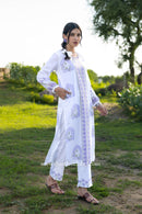 "Noor" Hand Block Printed Kurta with Straight Pant - 2pc