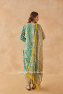 "Vanabhaa" Bagru Cotton Kurta Set with Kota Doria Dupatta (3pc)