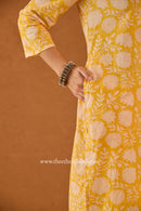 "Prajvala" Hand Embroidered Kurta and Pants Co-ord set - 2pc