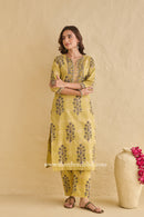 "Reyat" Hand Block Printed Cotton kurta