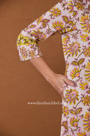 Yagni Hand Block Printed Cotton kurta