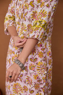 Yagni Hand Block Printed Cotton kurta