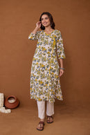 "Arisha" Hand Block Printed Cotton kurta