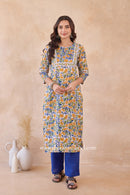 "Rutvi" Hand Block Printed Cotton kurta