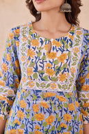 "Sravya" Hand Block Printed Cotton kurta