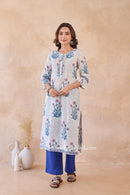 "Ravya" Hand Block Printed Cotton kurta