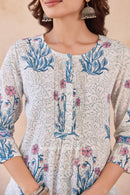 "Ravya" Hand Block Printed Cotton kurta