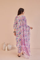 "Amara" Cotton Kurta Set with Kota Doria Dupatta (3pc)