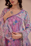 "Amara" Cotton Kurta Set with Kota Doria Dupatta (3pc)