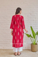 "Rudhira" Hand Block Printed Cotton kurta