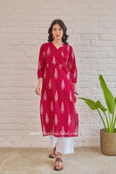 "Rudhira" Hand Block Printed Cotton kurta