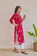 "Rudhira" Hand Block Printed Cotton kurta