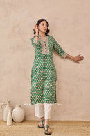 "Prakriti" Hand Blockprinted Cotton Kurta