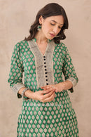 "Prakriti" Hand Blockprinted Cotton Kurta