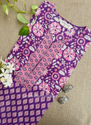 "Noorvy" Jaal Printed Cotton kurta