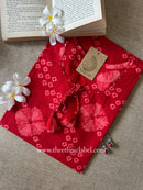 "Sur" Bandhani Printed Red Cotton kurta