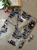 "Talima" Grey Cotton kurta - Big Size