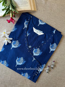 "Riwaaz" Blue Cotton kurta - Big Size