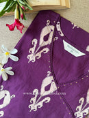 "Bhanwar" Purple Printed Cotton kurta - Big Size