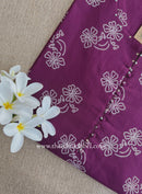 "Mudra" Magenta Cotton kurta - Big Size