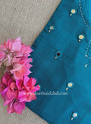 "Mumtaz" Rama Green Mirror Work Cotton kurta