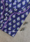 "Mehira" Hand Block Printed Purple Cotton kurta