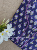 "Mehira" Hand Block Printed Purple Cotton kurta