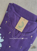 "Mumtaz" Purple Mirror Work Cotton kurta