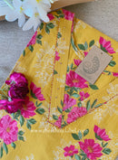 "Farhat" Yellow Cotton kurta - Big Size