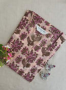 "Nishat" Hand Block Printed Peach Cotton kurta