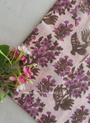 "Nishat" Hand Block Printed Peach Cotton kurta