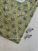 "Virasat" Hand Block Printed Green Cotton kurta