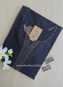 "Tiona" Black Printed Cotton kurta