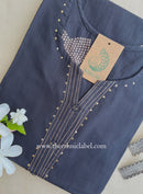 "Tiona" Black Printed Cotton kurta