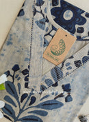"Heer" Grey Blue Printed Cotton kurta