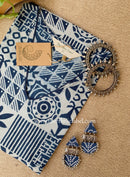 "Avira" Hand Block Printed Bagru Cotton kurta