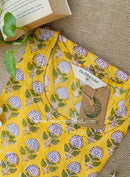 "Nirmaya" Hand Block Printed Cotton kurta