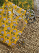 Sumaya Hand Block Printed Cotton kurta with with kota doria dupatta (2pc)