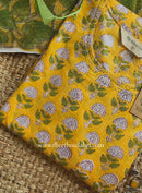 Sumaya Hand Block Printed Cotton kurta with with kota doria dupatta (2pc)