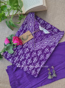 "Karwaah" Hand Block Printed Cotton kurta and pant set-2pc